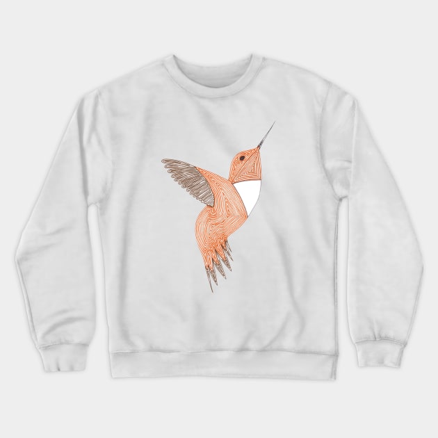 Rufous Hummingbird Crewneck Sweatshirt by calenbundalas